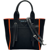 プラダ PRADA トートバッグ 1BG234 ブラック/オレンジ キャンバス レディース トートバッグ