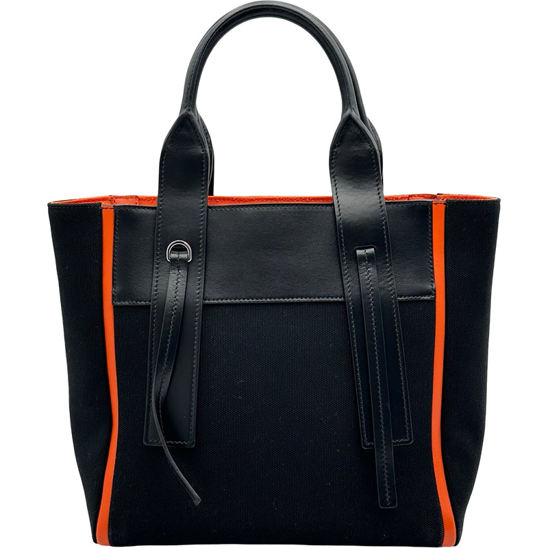 プラダ PRADA トートバッグ 1BG234 ブラック/オレンジ キャンバス
