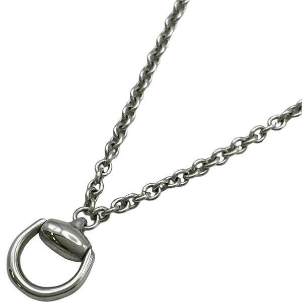 グッチ GUCCI ホースビット ネックレス ホワイトゴールド 750