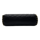 シャネル CHANEL マトラッセ チェーンホーボーバッグ 14番台 ブラック ゴールド金具 ラムスキン レディース トートバッグ