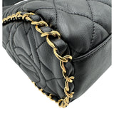 シャネル CHANEL マトラッセ チェーンホーボーバッグ 14番台 ブラック ゴールド金具 ラムスキン レディース トートバッグ