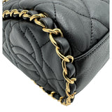 シャネル CHANEL マトラッセ チェーンホーボーバッグ 14番台 ブラック ゴールド金具 ラムスキン レディース トートバッグ