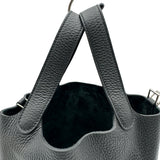 エルメス HERMES ピコタンロックPM W刻印 ブラック シルバー金具 トリヨンクレマンス レディース ハンドバッグ