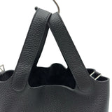 エルメス HERMES ピコタンロックPM W刻印 ブラック シルバー金具 トリヨンクレマンス レディース ハンドバッグ