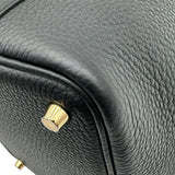 エルメス HERMES ピコタンロックPM K刻印 ブラック ゴールド金具 トリヨンクレマンス レディース ハンドバッグ