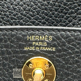エルメス HERMES リンディミニ K刻印 ブラック ゴールド金具 トリヨンクレマンス レディース ショルダーバッグ