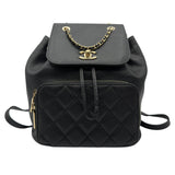 シャネル CHANEL マトラッセ スモールバックパック A93748 24番台 ブラック ゴールド金具 キャビアスキン レディース リュック・デイパック