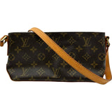 ルイ・ヴィトン LOUIS VUITTON トロター M51240 ブラウン モノグラムキャンバス レディース ショルダーバッグ