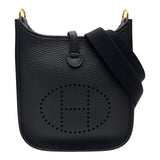 エルメス HERMES エヴリン TPM K刻 ブラック ゴールド金具 トリヨン レディース ショルダーバッグ