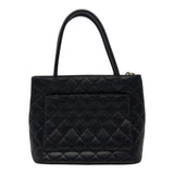 シャネル CHANEL 復刻トート A01804 6番台 ブラック シルバー金具 キャビアスキン レディース トートバッグ