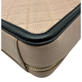 シャネル CHANEL CCフィリグリースモールヴァニティ A93342 24番台 ベージュ/ブラック ゴールド金具 キャビアスキン レディース ショルダーバッグ