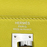 エルメス HERMES ケリー25 内縫い B刻印 ライム シルバー金具 スイフト レディース ハンドバッグ ショルダーバッグ