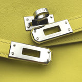 エルメス HERMES ケリー25 内縫い B刻印 ライム シルバー金具 スイフト レディース ハンドバッグ ショルダーバッグ