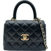 シャネル CHANEL ココハンドルエクストラミニ AP4244 ブラック ゴールド金具 ラムスキン レディース ショルダーバッグ