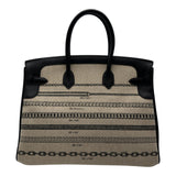 エルメス HERMES バーキン35 デシュネ C刻 ブラック シルバー金具 トワルドゥキャンプ/スイフト レディース ハンドバッグ