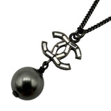 シャネル CHANEL ココマーク フェイクパールネックレス ブラック メタル/ラインストーン/フェイクパール レディース ネックレス