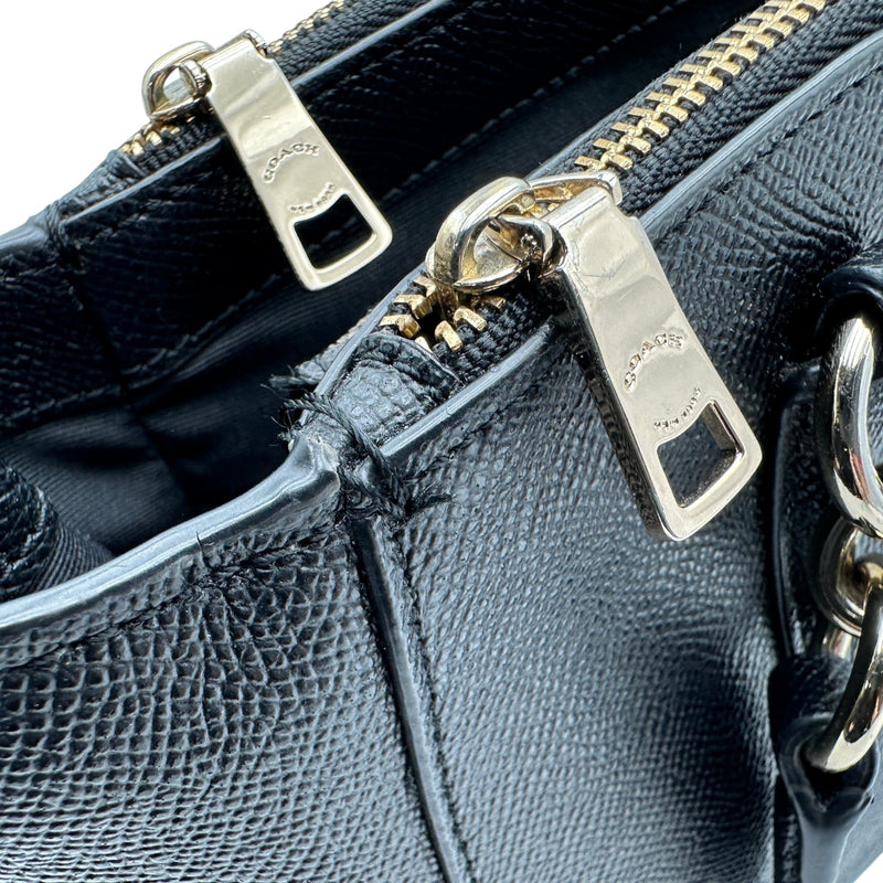 コーチ COACH レザーハンドバッグ F57520 ブラック レザー レディース