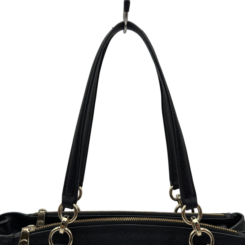 コーチ COACH レザーハンドバッグ F57520 ブラック レザー レディース