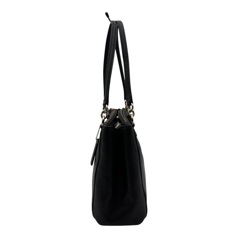 コーチ COACH レザーハンドバッグ F57520 ブラック レザー レディース