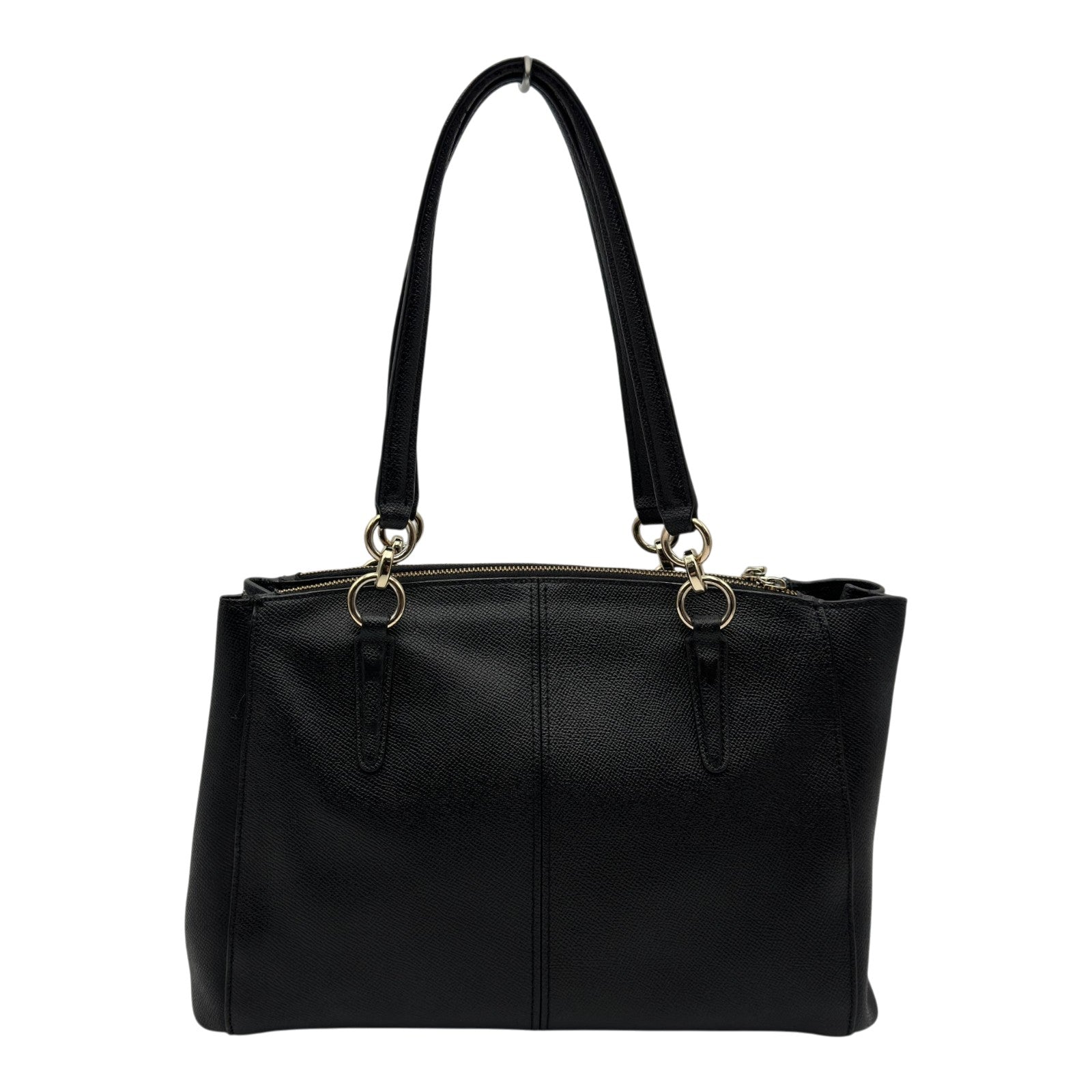 COACHコーチ 本革レザーバッグ　ブラック 金具付き コーチ COACH レザーハンドバッグ F57520 ブラック レザー レディース