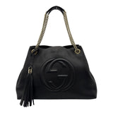 グッチ GUCCI インターロッキングG ソーホートートバッグ 308982 ブラック レザー レディース トートバッグ