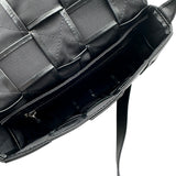 ボッテガ・ヴェネタ BOTTEGA VENETA カセット ショルダーバッグ 667298 ブラック レザー レディース ウエストバッグ