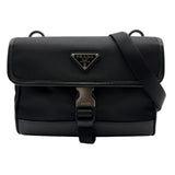 プラダ PRADA Re-Nylon スマートフォンケース 2ZH108 ブラック ナイロン/サフィアーノレザー レディース その他バッグ