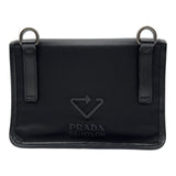 プラダ PRADA Re-Nylon スマートフォンケース 2ZH108 ブラック ナイロン/サフィアーノレザー レディース その他バッグ