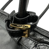 プラダ PRADA ポニーラージバッグ 1BA433 ブラック ソフトレザー レディース トートバッグ