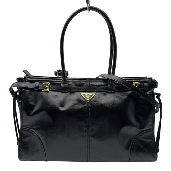 プラダ PRADA ポニーラージバッグ 1BA433 ブラック ソフトレザー