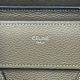 セリーヌ CELINE ラゲージ マイクロ グレージュ レザー レディース ハンドバッグ