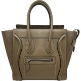 セリーヌ CELINE ラゲージ マイクロ グレージュ レザー レディース ハンドバッグ