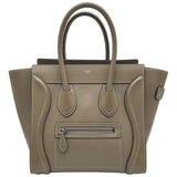 セリーヌ CELINE ラゲージマイクロ グレージュ レザー レディース ハンドバッグ