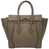 セリーヌ CELINE ラゲージマイクロ グレージュ レザー レディース ハンドバッグ