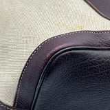 エルメス HERMES ガーデンパーティPM □D刻印 ブラウン シルバー金具 トワル レディース ハンドバッグ