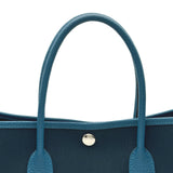 エルメス HERMES ガーデンパーティTPM B刻印 ブルーオーシャン/ブルーイズミール シルバー金具 トワル/ネゴンダ レディース ハンドバッグ