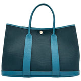 エルメス HERMES ガーデンパーティTPM B刻印 ブルーオーシャン/ブルーイズミール シルバー金具 トワル/ネゴンダ レディース ハンドバッグ