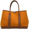 エルメス HERMES ガーデンパーティTPM C刻印 アプリコット/ゴールド シルバー金具 トワル/ネゴンダ レディース ハンドバッグ