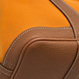 エルメス HERMES ガーデンパーティTPM C刻印 アプリコット/ゴールド シルバー金具 トワル/ネゴンダ レディース ハンドバッグ