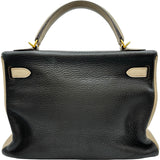 エルメス HERMES ケリー32 内縫い トリコロール □G刻印 タバックキャメル/ショコラ/アルジル ゴールド金具 トリヨン レディース ショルダーバッグ