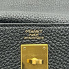 エルメス HERMES ケリー35 内縫い □M刻印 ブラック ゴールド金具 トリヨン レディース ショルダーバッグ