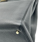 エルメス HERMES ケリー35 内縫い □M刻印 ブラック ゴールド金具 トリヨン レディース ショルダーバッグ