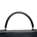 エルメス HERMES ケリー35 内縫い □B刻印 ブラック ゴールド金具 トリヨン レディース ショルダーバッグ