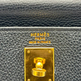 エルメス HERMES ケリー35 内縫い □B刻印 ブラック ゴールド金具 トリヨン レディース ショルダーバッグ