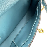 エルメス HERMES ジプシエールミニ B刻印 ニューブルージーン ゴールド金具 エバーカラー レディース ショルダーバッグ