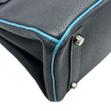 エルメス HERMES バーキン30 ヴェルソ □I刻印 ブルーインディゴ/ブルージーン シルバー金具 トゴ レディース ハンドバッグ