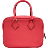 エルメス HERMES プリュム2 ミニ C刻印 ローズエクストリーム シルバー金具 シェーブル レディース ハンドバッグ