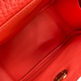 エルメス HERMES リンディミニ Z刻印 ローズテキサス ゴールド金具 トリヨン レディース ショルダーバッグ