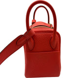 エルメス HERMES リンディミニ Z刻印 ローズテキサス ゴールド金具 トリヨン レディース ショルダーバッグ
