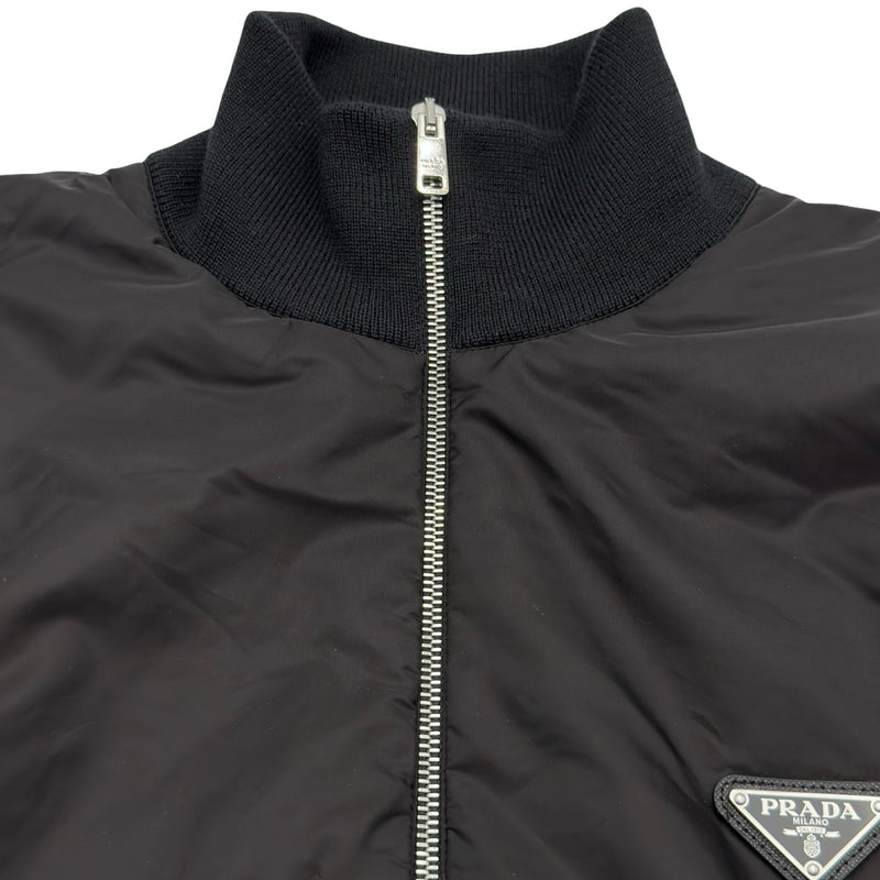 プラダ PRADA ニット切替ジップアップナイロンジャケット UMG116